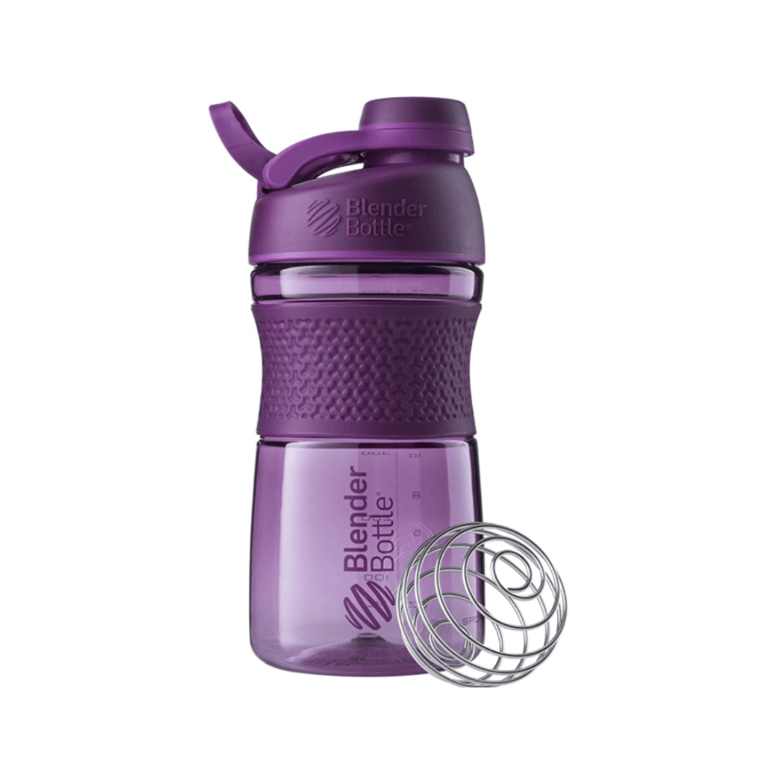BlenderBottle SportMixer 20oz Tritan Purple Plum Shaker Cup with Twist Cap  and Textured Grip 