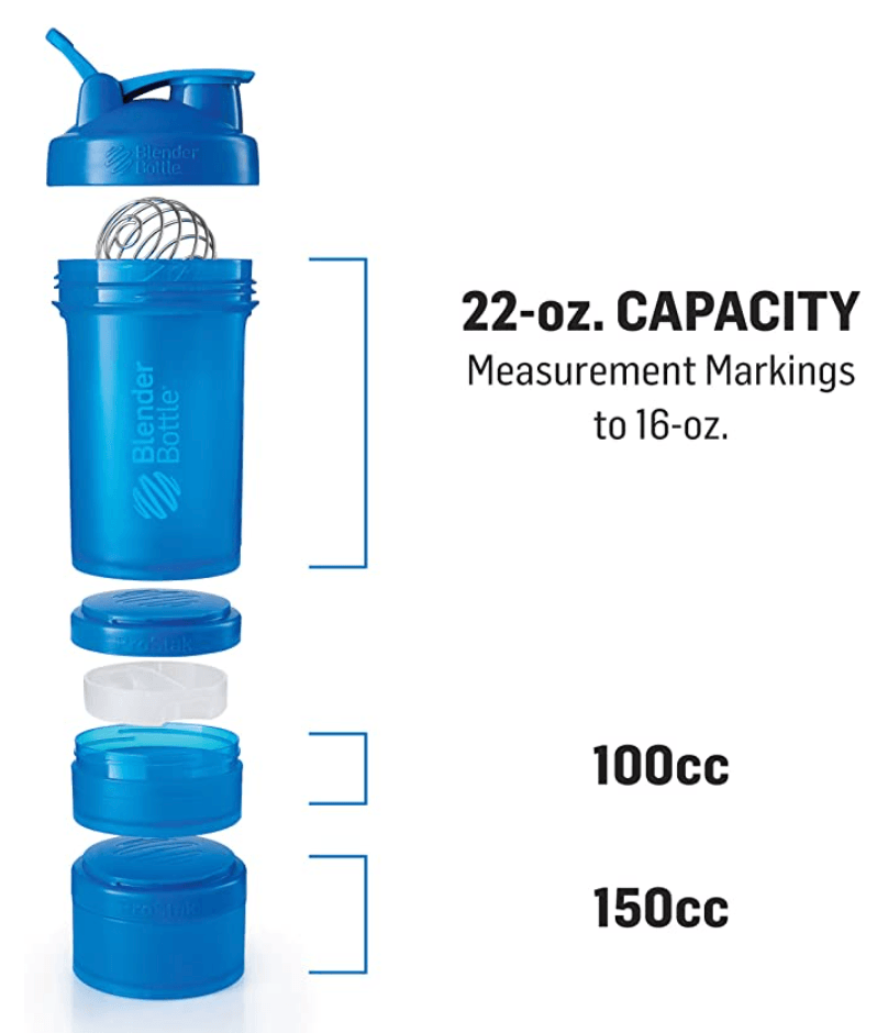Blender Bottle, ProStak, FC Blue, 22 oz (651 ml)