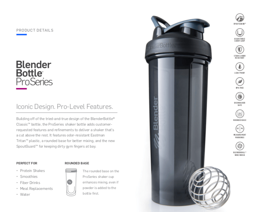Shaker Bottle Blender Classic Loop Top & Whisk Ball,Secure Screw-On Lid, Stay Open Flip Cap,Leak Proof,BPA free,18-Ounce (18 Oz/Measurements 12 oz