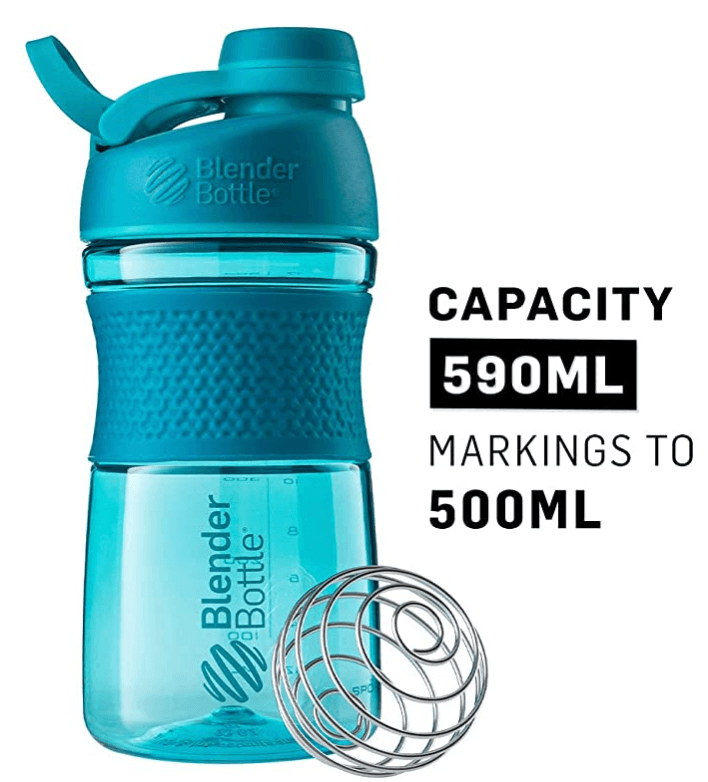 BlenderBottle SportMixer 20 oz Tritan White Shaker Cup with Twist Cap and  Textured Grip 